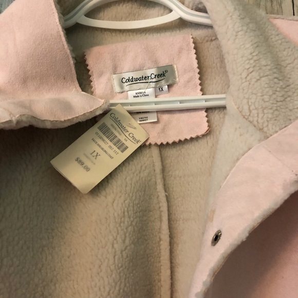 NEW Pink Faux Shearling Coat - Picture 2 of 4